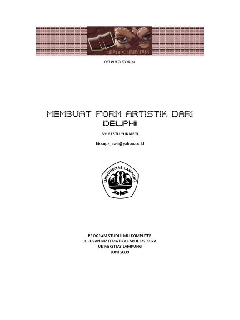 Tutorial Membuat Form Artistik di Delphi | PDF | Komputer