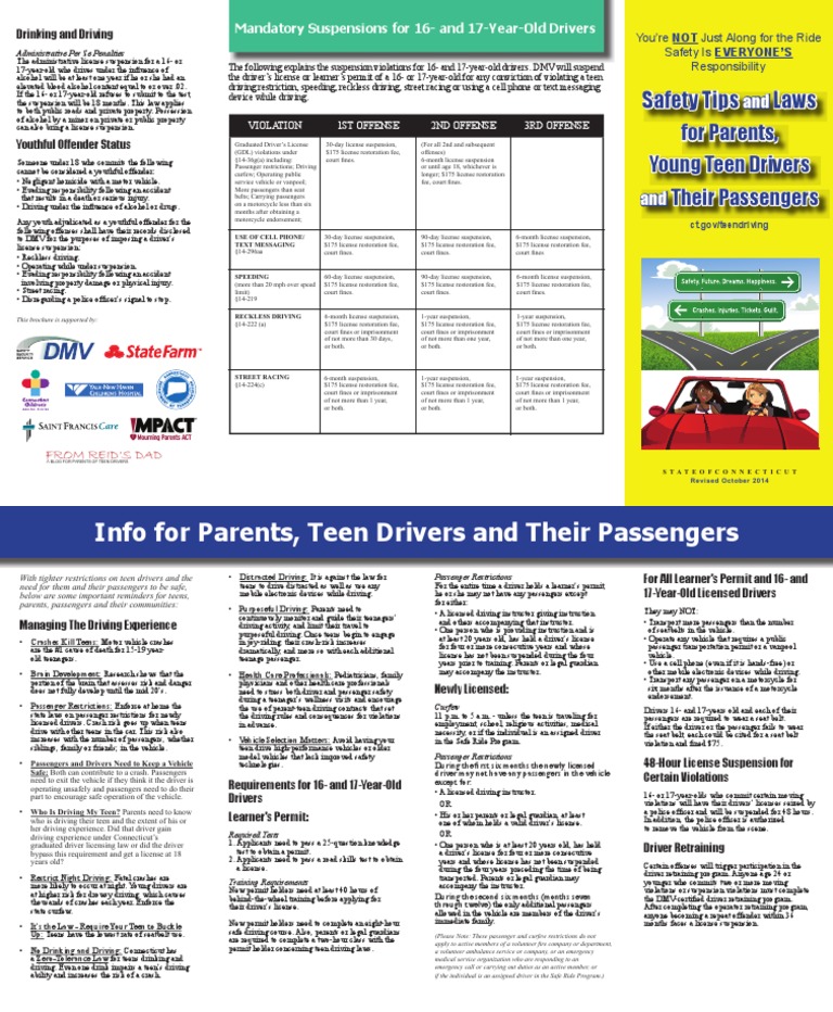 Teen Driver Broch | PDF | Driving | Driver's License