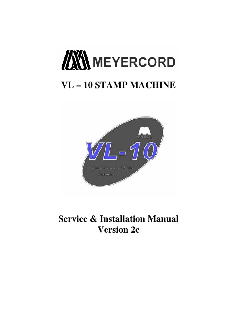 VL-10 Stamp Machine Manual | PDF | Valve
