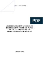 Interpretacion y Modelos de Derecho Sobre El Papel de La Intencion en La Interpretacion Juridica PDF