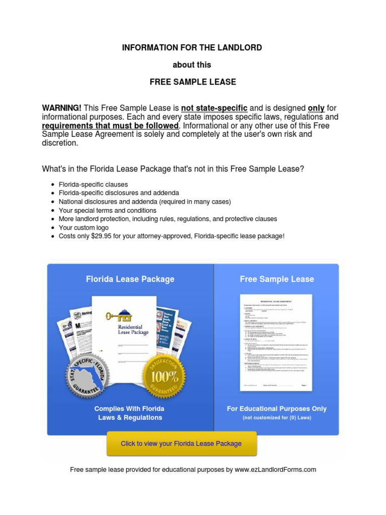 Free Sample Lease Agreement Template | PDF | Lease | Leasehold Estate
