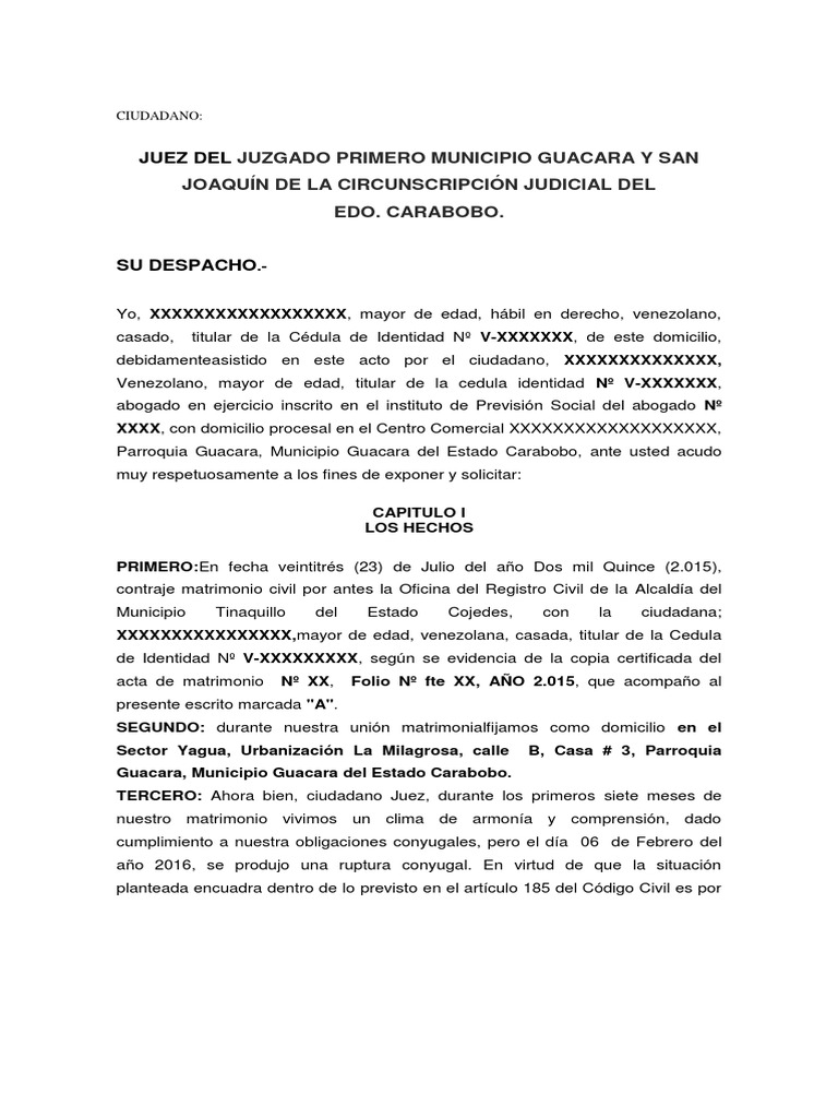 Divorcio Expres Sin Bienes Ni Hijos Modelo Divorcio Ley Pública