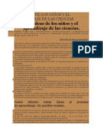 Las Ideas de Los Niños y El Aprendizaje de Las Ciencias