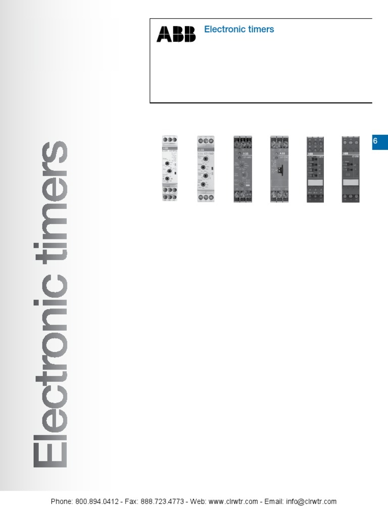 ABB Electronic Timer Overview | PDF | Relay | Switch