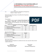 Surat Laporan Perkemabangan Peserta Didik LPK Kharisma Palangka Raya