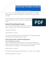 Isolated Footing Design Example and Excel Sheet