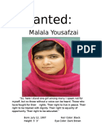 wanted malala yousafzai