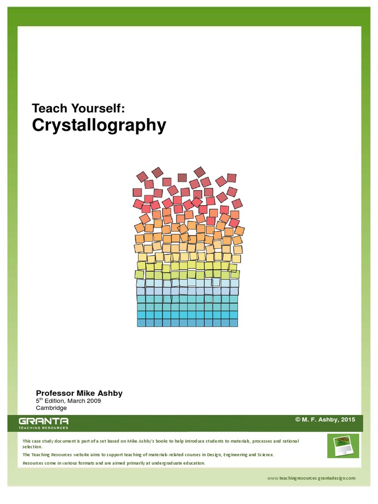 Crystallography Exercises | Download Free PDF | Crystal Structure ...