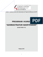 AKAFPK Programi Kursit Administrator Ndertese 2017
