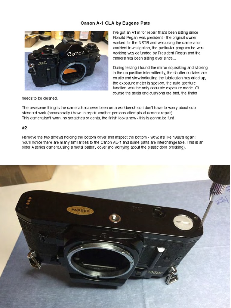 Canon A-1 本体のみ Canon A1 Cla | PDF | Electrical Connector | Camera