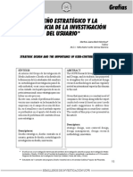 Dialnet ElDisenoEstrategicoYLaImportanciaDeLaInvestigacion 5031504 PDF