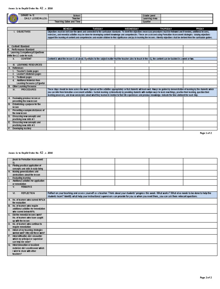 dll-for-grade-8-blank-form-pdf-educational-assessment-applied