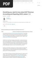 SAP Revenue Accounting and Reporting (RAR) Version 1