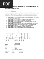 Calculate Size of Main ELCB&Branch MCB