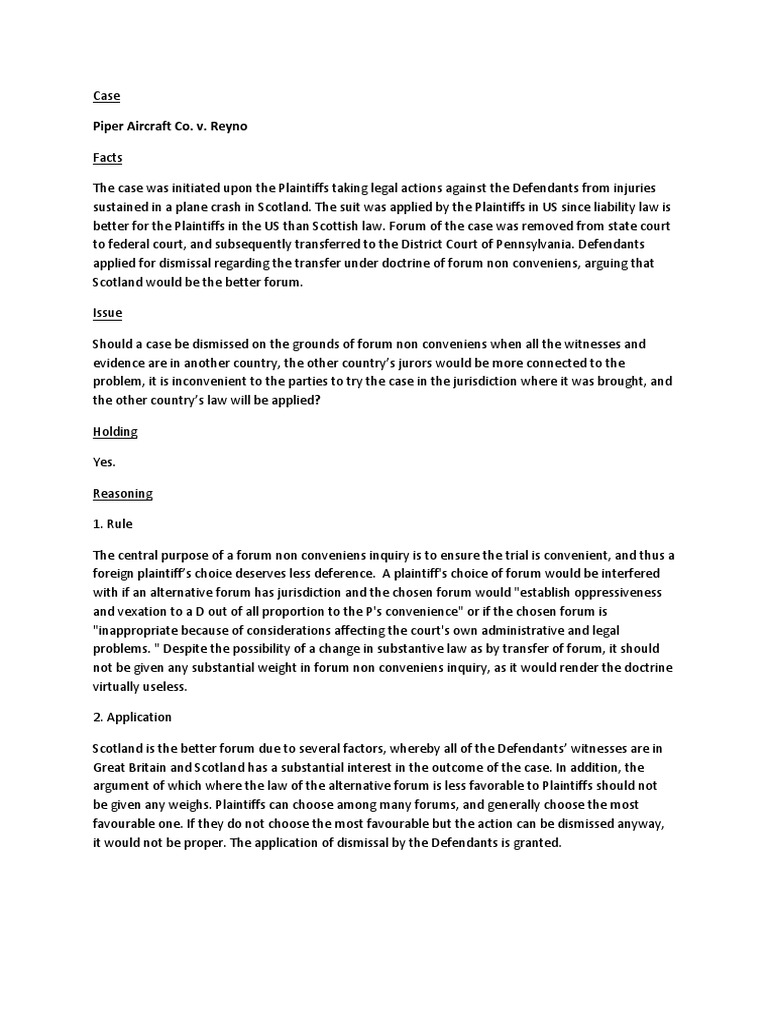 Case Review Private Law Legal Concepts