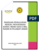 Panduan Pewujudan Rekod Penyediaan Surat Rasmi Memo Dan E-Mel Rasmi