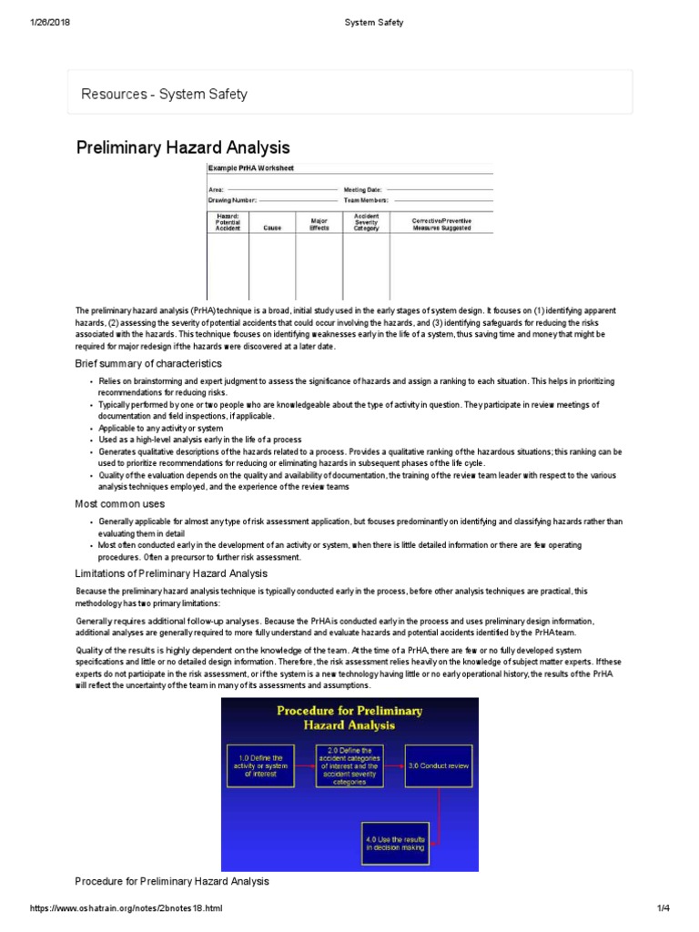 Preliminary Hazard Analysis | PDF | Risk Assessment | Hazards