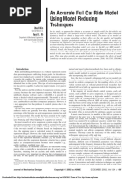 An Accurate Full Car Ride Model Using Model Reducing Techniques