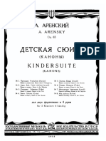 Arensky - Op. 65 Children's Suite For Two Pianos PDF