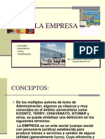 La empresa: concepto, importancia, fines y clasificación