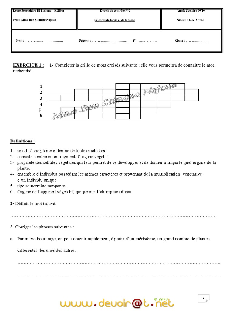 le devoir mots croises