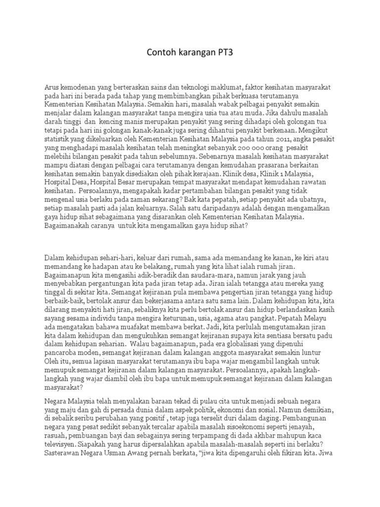 Contoh Karangan Pt3 Pdf