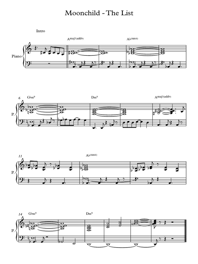 Moonchild - The List | PDF
