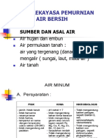 Sistem Rekayasa Pemurnian Air Bersih: Sumber Dan Asal Air