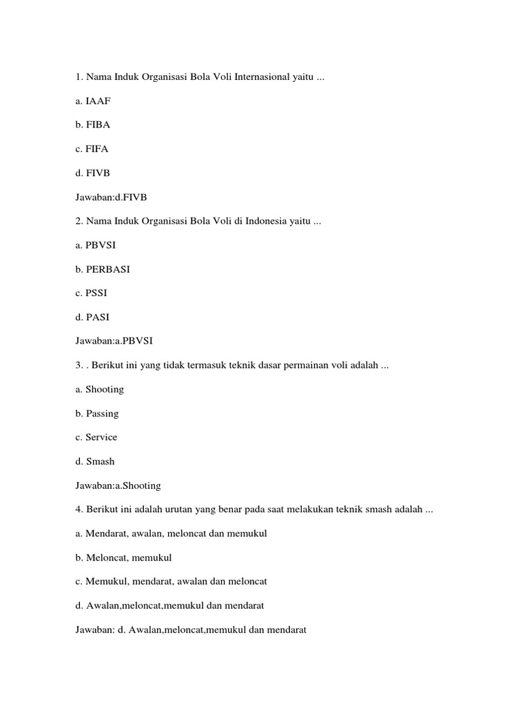 Pjok Soal Voly