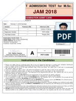 B131 N10 Admit Card