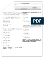 Atividade Equação Do 2º Grau Matemática