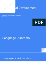 language disorders, symptoms, and treatments
