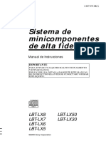 Manual en Español Equipo Sonido Sony Lbt - Lt8