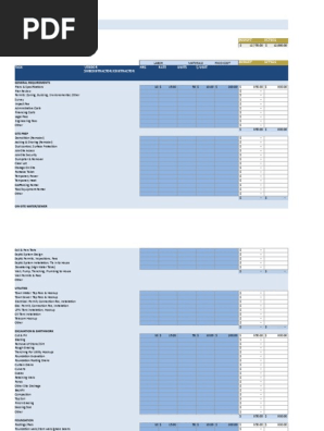 Excel Construction Project Management Templates Construction Budget Template