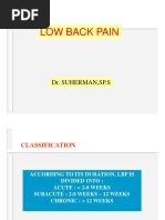 Low Back Pain: Dr. Suherman, SP.S