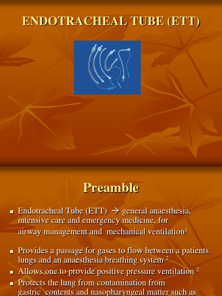 Endotracheal Tube | PDF | Pain | Medical Treatments