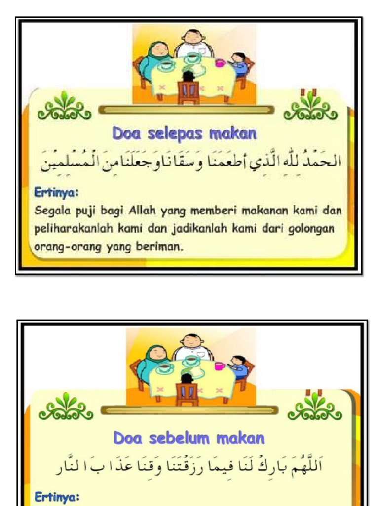 Doa sebelum makan dan selepas makan