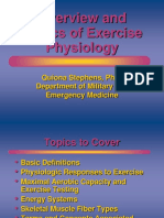 Overview and Basics of Exercise Physiology: Quiona Stephens, PHD, Department of Military and Emergency Medicine