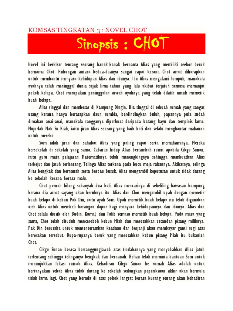 Sinopsis Chot Pdf