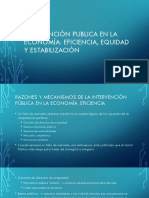 Intervención Publica en La Economía Eficiencia