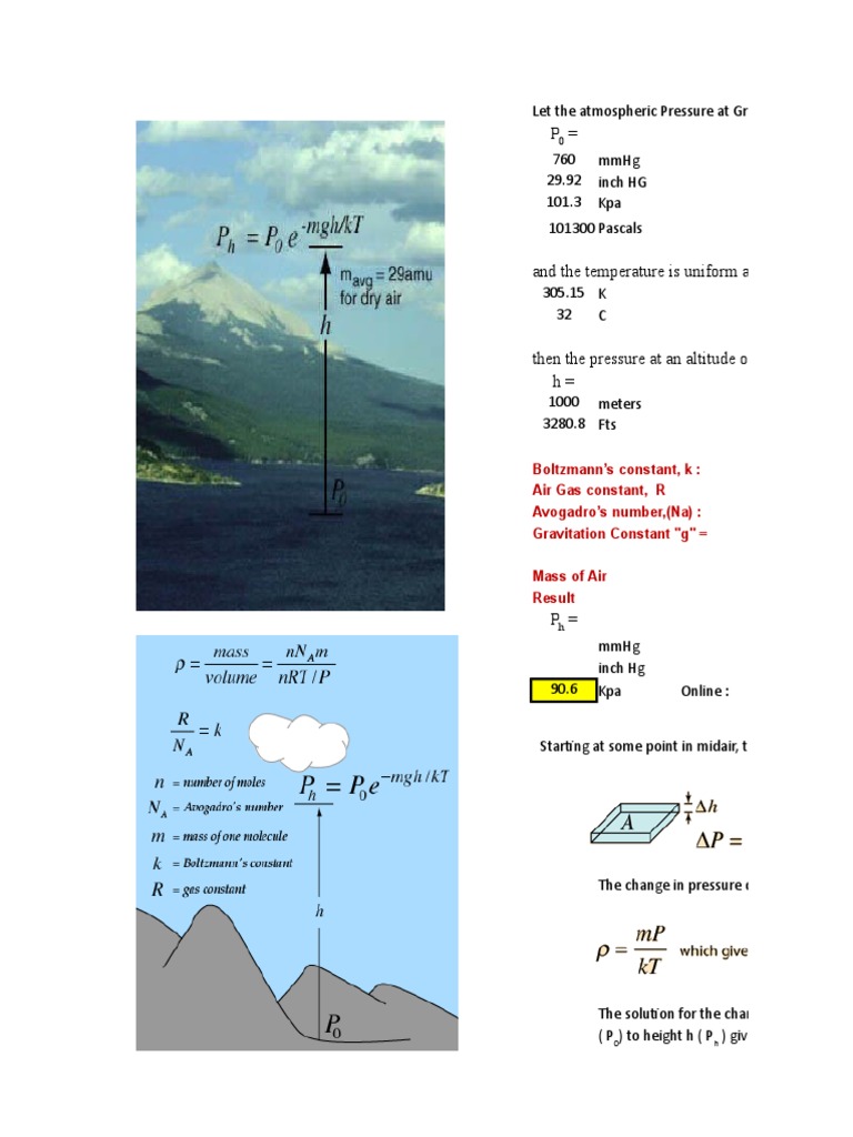 Barometric Pressure at Height On Hill Top Download Free PDF
