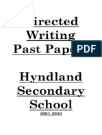 Directed Writing Past Papers