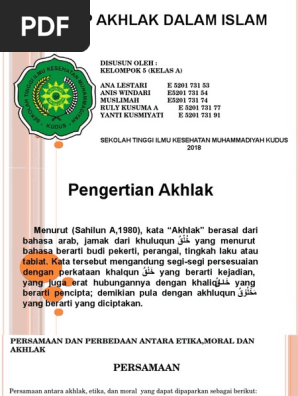 Konsep Akhlak Dalam Islam Pdf