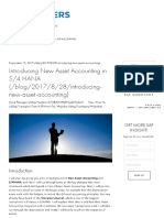 Introducing New Asset Accounting in S - 4 HANA