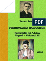 Panait Istrati - Povestirile Lui Adrian Zografi - Volumul 3 - Prezentarea Haiducilor 1925