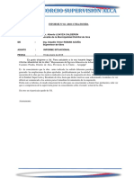 Informe Siruasional #025-De Supervisor de La Obra 2018