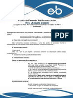 Aula 5 - Prerrogativas Processuais Da Fazenda - Necessidade, Prevalência Do Interesse Público, Prazos