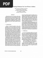On Signal-Gating Schemes for Low-Power Adders