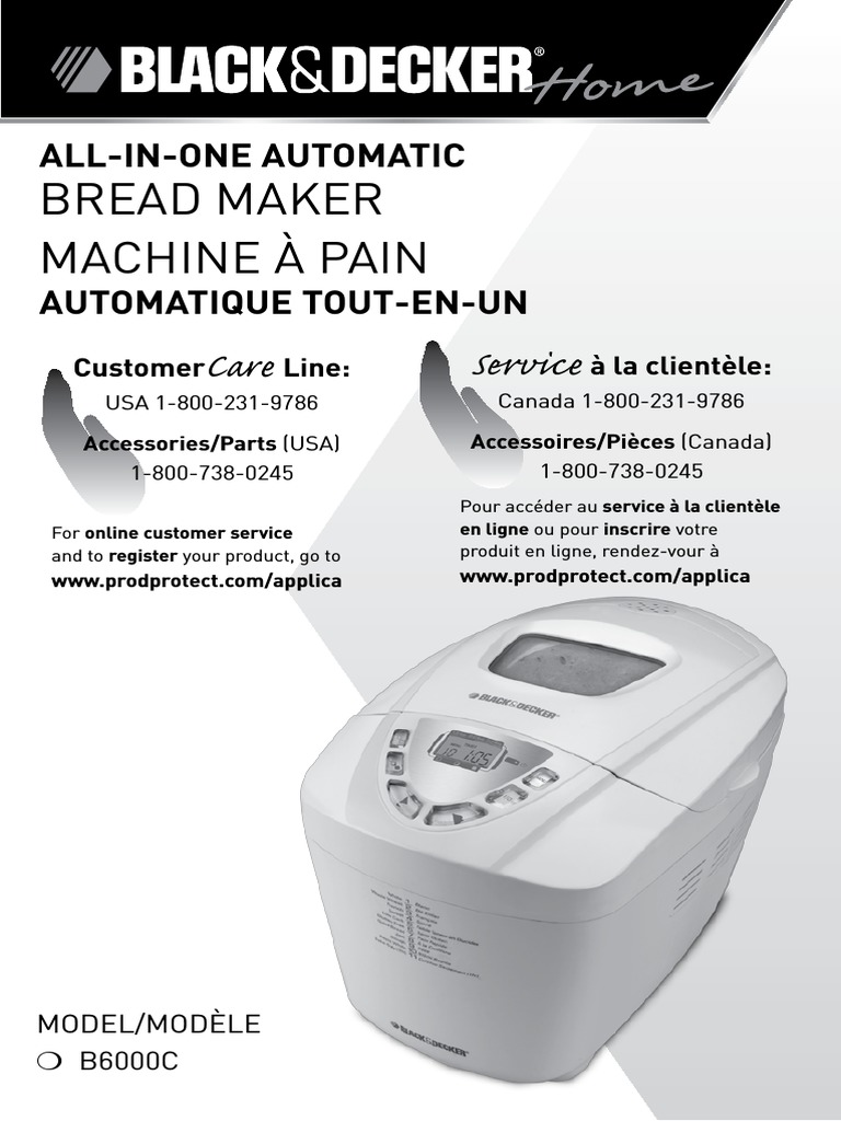Black and Decker Bread Maker All in OneManual PDF PDF Flour Breads