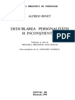 ALFRED BINET - Dedublarea personalitatii si inconstientul.pdf